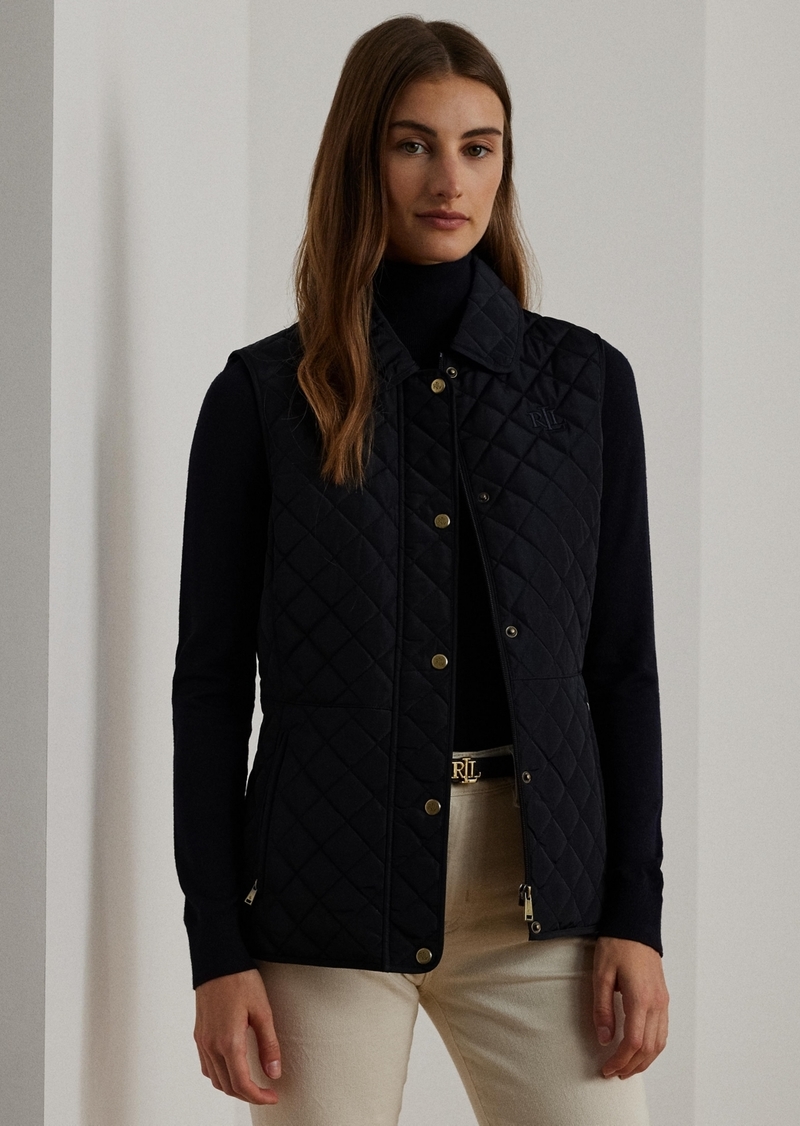 Lauren Ralph Lauren Women's Quilted Logo Vest - Dk Navy