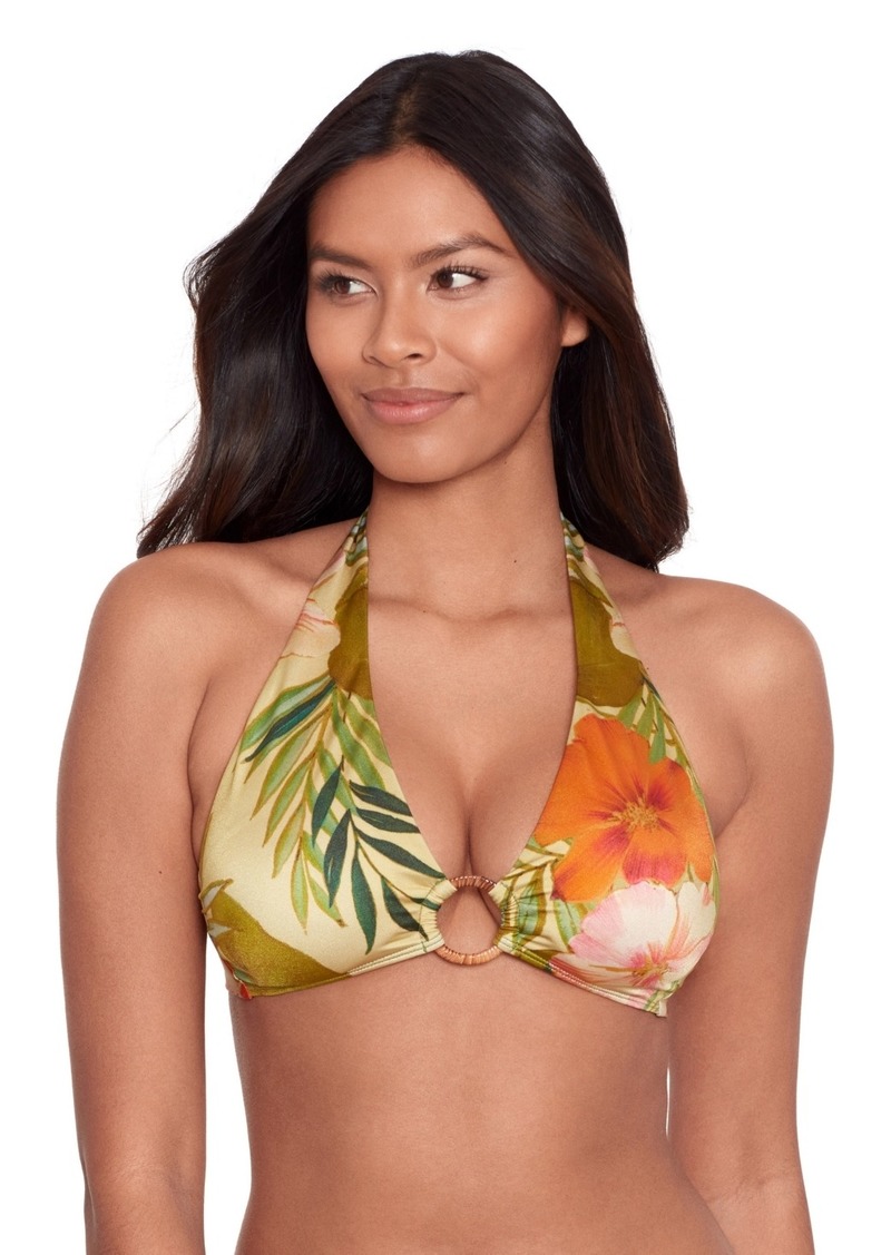 Lauren Ralph Lauren Women's Rattan Ring Bikini Bra Top - Island tropical