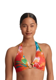 Lauren Ralph Lauren Women's Rattan-Ring Halter Bikini Top - Multi