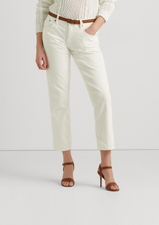 Lauren Ralph Lauren Women's Relaxed Tapered Ankle Jeans - White Wash