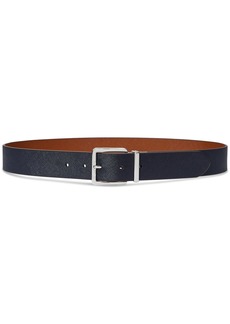 Lauren Ralph Lauren Women's Reversible Crosshatch Leather Belt - Refined Navy/lauren Tan