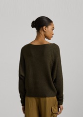 Lauren Ralph Lauren Women's Rib-Knit Boat-Neck Sweater, Regular & Petite - Green