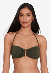 Lauren Ralph Lauren Women's Ring Bandeau Bikini Bra Top - Olive