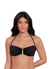 Lauren Ralph Lauren Women's Ring Bandeau Bikini Bra Top - Black