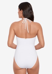 Lauren Ralph Lauren Women's Ring Bandeau One-Pice Swimsuit - White