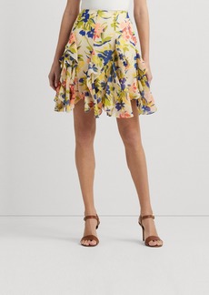 Lauren Ralph Lauren Women's Ruffled Floral Miniskirt - Cream Multi