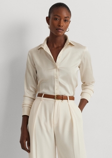 Lauren Ralph Lauren Women's Satin Charmeuse Shirt - Mascarpone Cream