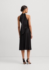Lauren Ralph Lauren Women's Satin Halter A-Line Dress - Black