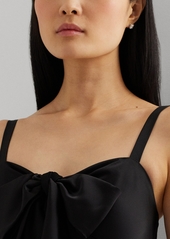 Lauren Ralph Lauren Women's Satin Tiered Ruffled Gown - Black