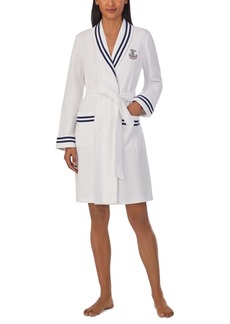 Lauren Ralph Lauren Women's Short Shawl-Collar Robe - White