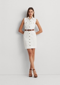 Lauren Ralph Lauren Women's Sleeveless Denim Dress - White Wash