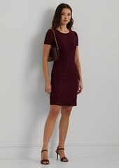 Lauren Ralph Lauren Women's Slim-Fit Cap-Sleeve Cocktail Sheath Dress - Red