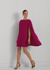 Lauren Ralph Lauren Women's Georgette Cape Dress - Festive Red