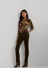 Lauren Ralph Lauren Women's Slim-Fit Floral Shirt - Tan