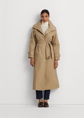 Lauren Ralph Lauren Women's Stand-Collar Maxi Trench Coat - Sand