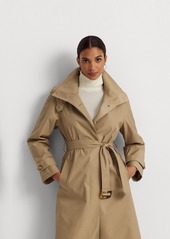 Lauren Ralph Lauren Women's Stand-Collar Maxi Trench Coat - Sand