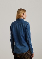 Lauren Ralph Lauren Women's Straight-Fit Denim Shirt - Blue