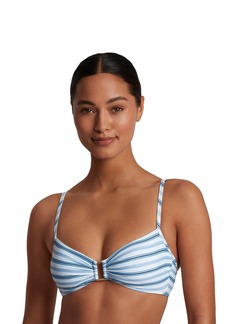 Lauren Ralph Lauren Women's Striped Embellished Bikini Top - Multi