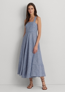 Lauren Ralph Lauren Women's Striped Fit & Flare Dress - Blue / White