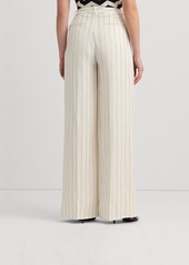 Lauren Ralph Lauren Women's Striped Wide-Leg Pants - Mascarpone Cream/black