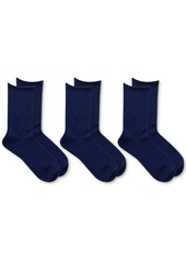 Lauren Ralph Lauren Women's Super Soft 3pk Roll-Top Socks - Navy