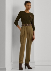 Lauren Ralph Lauren Women's Tapered Cargo Pants - Honey Tan