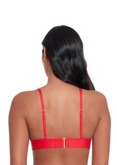 Lauren Ralph Lauren Women's Toggle V-Neck Bikini Top - Red