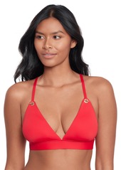 Lauren Ralph Lauren Women's Toggle V-Neck Bikini Top - Red