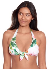 Lauren Ralph Lauren Women's Tropical-Print Tie-Front Bikini Top - Multi