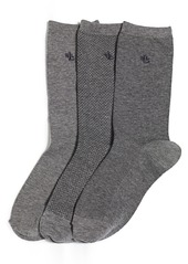 Lauren Ralph Lauren Women's Tweed Cotton Trouser 3 Pack Socks - Black