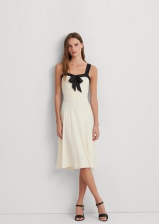 Lauren Ralph Lauren Women's Two-Tone Georgette Sleeveless Dress - Mascarpone Cream/black