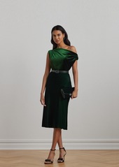 Lauren Ralph Lauren Women's Velvet A-Line Skirt - Green