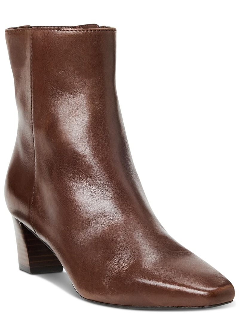 Lauren Ralph Lauren Women's Willa Square-Toe Dress Booties - Dark Mahogany