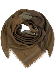 Lauren Ralph Lauren Woven Plaid Square Scarf - Circuit Brown