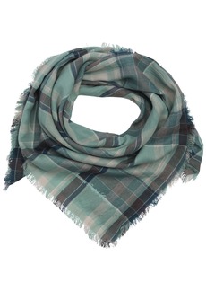 Lauren Ralph Lauren Woven Plaid Square Scarf - Pale Turq