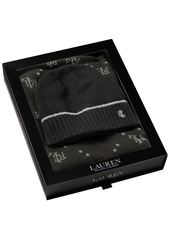 Lauren Ralph Lauren Woven Scarf and Knit Hat Gift Set - Classic Camel