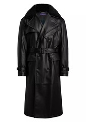 Ralph Lauren Leather & Shearling Trench Coat