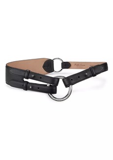 Ralph Lauren Leather Tri-Strap Saddle Belt