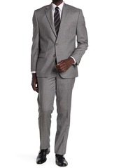 Ralph Lauren Light Grey Sharkskin Two Button Notch Lapel Suit