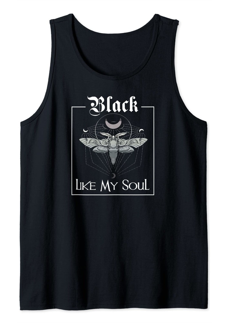 Ralph Lauren Like My Soul Vintage Goth Moth And Crescent Moon Tank Top