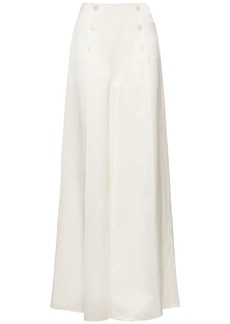 Ralph Lauren Linen Blend Split Wide Pants