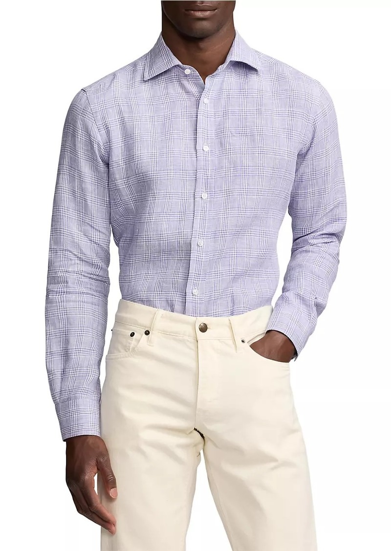 Ralph Lauren Linen Glen-Check Sport Shirt