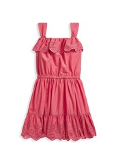 Ralph Lauren: Polo Little Girl's & Girl's Ruffle Eyelet Cotton Dress
