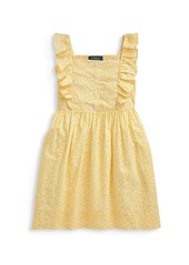 Ralph Lauren Little Girl's and Girl's Micro Floral-Print Ruffle-Trim A-Line Dress