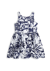Ralph Lauren Little Girl's and Girl's Tropical Palm Leaf A-Line Dress