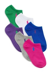 Ralph Lauren: Polo Little Kid's 6-Pack Multicolor Ankle Socks