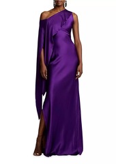 Ralph Lauren Lizzie Satin One-Shoulder Gown