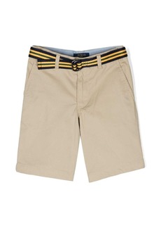 Ralph Lauren logo-embroidered belted chino shorts