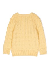 Ralph Lauren logo-embroidered cable-knit jumper