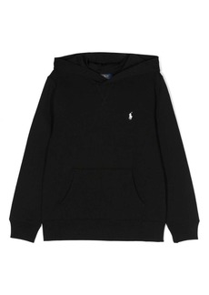 Ralph Lauren logo-embroidered cotton-blend hoodie